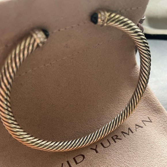 David Yurman Classics Bracelet Sterling Silver w/ Black Onyx & Pave Diamonds - Picture 2 of 4